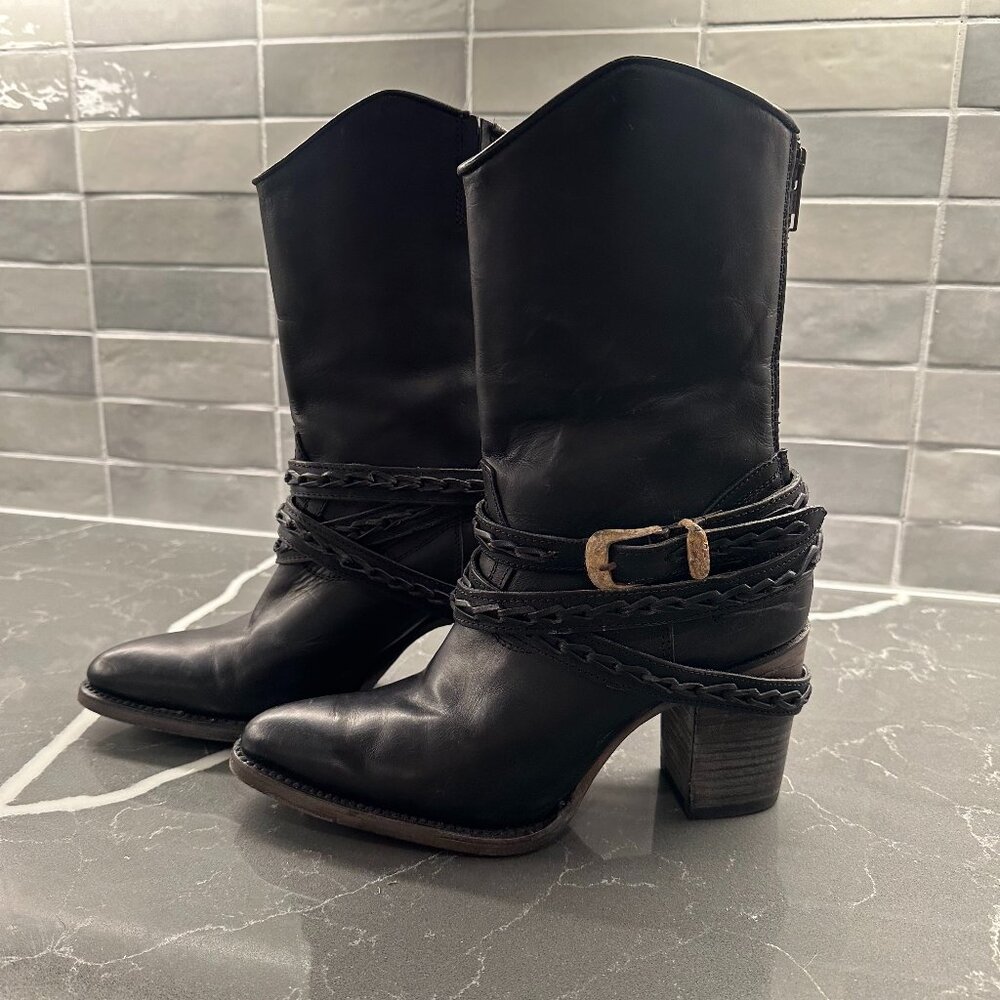 Black Freebird Cadence Boots | Size 8 | Western Cowboy Leather